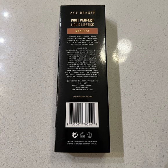 Ace Beaute POUT PERFECT LIQUID LIPSTICK in MANIFEST - Picture 4 of 5